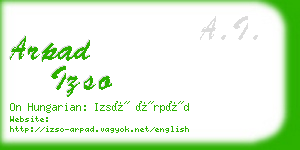 arpad izso business card